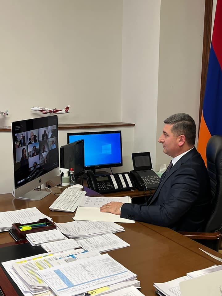 ՀՀ ՏԿԵ նախարար Գնել Սանոսյանը հեռավար մասնակցել է KFW բանկի Արևելյան Եվրոպայի, Կովկասի և Կենտրոնական Ասիայի հարցերով նորանշանակ տնօրեն Վերոնիկա Գարսիա Դել Արկոյի գլխավորությամբ հանդիպմանը