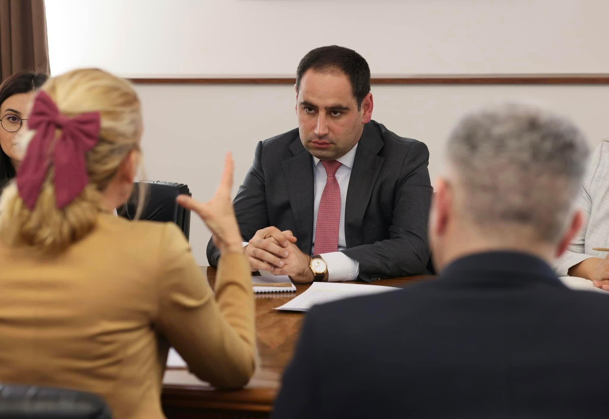 ՀՀ ՏԿԵ նախարար Դավիթ Խուդաթյանն ընդունել է Հայաստանում ՄԱԿ-ի գրասենյակի մշտական համակարգող Ֆրանսուազ Ժակոբին